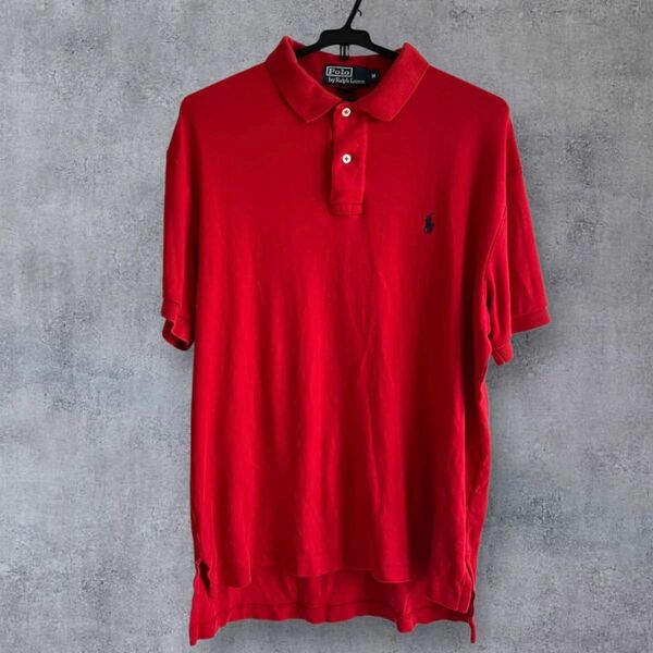 ラルフローレン 90s 半袖 ポロシャツ L相当 赤 Polo