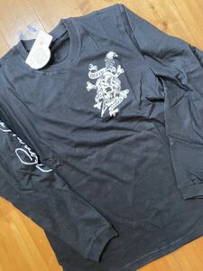 ★ ED HARDY エドハーディ　プリントロンT 長袖　ダガー　黒　L 新品　2001