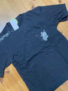 ★ ED HARDY エド　ハーディー　半袖プリントTシャツ　黒　LL 新品　2726 ダガー