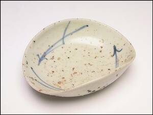  the first period Imari blue and white ceramics pine leaf writing sake cup Edo the first period 