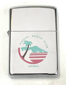 【B】【11038】☆★Zippo　ジッポ―　WAIKIKI BEACH CLUB　HAWAII　ハワイ　火花未確認　ライター　喫煙具　現状品★☆