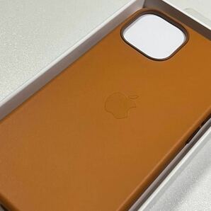 Apple 【アップル 純正 】iPhone 13 mini レザーケース・ゴールデンブラウン ★新品★の画像3