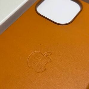 Apple 【アップル 純正 】iPhone 13 mini レザーケース・ゴールデンブラウン ★美品★の画像4