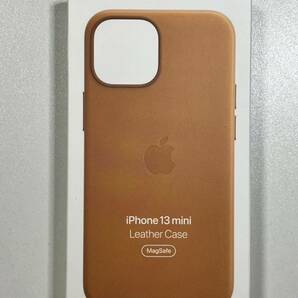 Apple 【アップル 純正 】iPhone 13 mini レザーケース・ゴールデンブラウン ★新品★の画像1