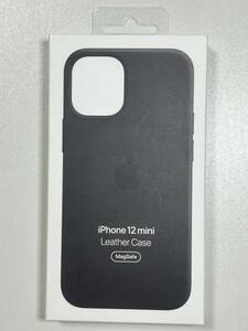Apple [ Apple оригинальный ]iPhone 12 mini кожанный кейс * черный * новый товар *
