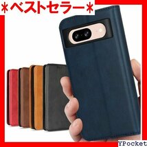 ベストセラー Google用 pixel 8 ケース 手帳型 pix ー カー スタンド 落ち着いた色 レトロ ネイビー 1045_画像1