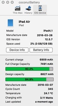 Apple iPad Air 128GB Wi-Fiモデル シルバー 9.7インチ ★ ME906J/A_画像9
