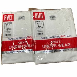 BVD丸首半袖Tシャツ Lサイズ　UNDER WEAR ２枚セット