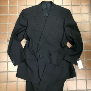 新品☆特大【BB7 XL相当★高級NIKKEの礼服】4Bダブルスーツ 礼服 メンズスーツ ブラックフォーマル 背抜き 冠婚葬祭 喪服 セットアップ