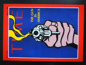 A4 額付き ポスター Roy Lichtenstein 絵 Finger Pointing ロイリキテンスタイン 指 フィンガーTIME ポップアート 額装済み フォトフレーム