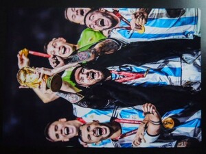 A4 額付き ポスター メッシ Messi アルゼンチン ワールドカップ 優勝 カタール 大会 トロフィー 