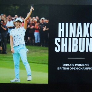 A4 額付き ポスター 渋野日向子 Hinako Shibuno ゴルフ 全英オープン 優勝 スマイル シンデレラ 写真