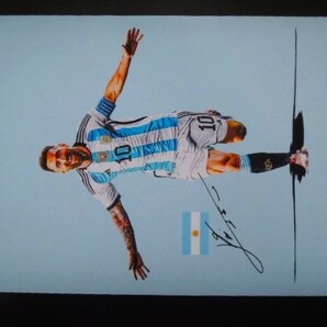A4 額付き ポスター メッシ Messi アート アルゼンチン 代表サッカー リオネルメッシ 10番 フォトフレーム 額装済み