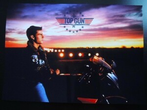 A4 額付き ポスター TOP GUN トップガン トムクルーズ バイク GPZ900R カワサキ ニンジャ 映画 1986