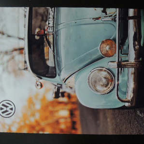 A4 額付き ポスター VW ビートル フォルクスワーゲン Volkswagen Beetle poster フォトフレーム 額装済み 