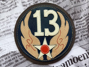 ＝★Leather craft★第13空軍章・Thirteenth Air Force Mark Patch★＝(Pedestal Type)