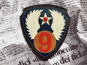 ＝★Leather craft★第9空軍章 -Ninth Airforce- Patch★＝(Pedestal Type)