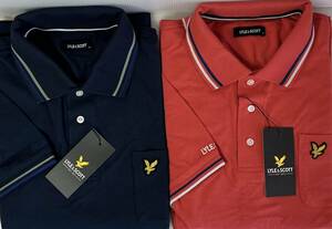 2 пункт совместно! новый товар Lyle & Scott Golf одежда рубашка-поло с коротким рукавом 2232-6637 LL размер 