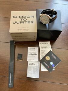 オメガ　スウォッチ　OMEGA Swatch スピードマスター　ジュピター　社外ラバーベルト&Dバックル付き