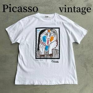 極美品 ビンテージ ピカソ Picasso シングルステッチ Tシャツ アートT