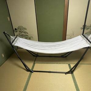 ★ハンモック 自立式 耐荷重225kg 屋内 屋外 ★美品 クリーニング済みの画像1