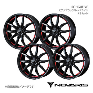 NOVARIS/ROHGUE VF ノア 80系 3ナンバー車 アルミホイール4本セット【18×7.0J 5-114.3 INSET53 ピアノブラック/レッドライン】0040070×4