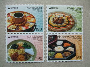  Korea 2004 year Korea cooking 4 kind . unused beautiful goods 