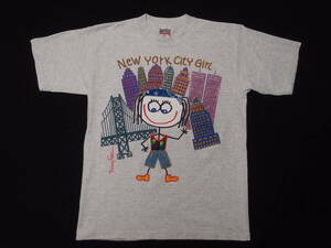 ◆古着卸USA■Danny First☆Tシャツ★★★L　 NEW YORK CITY GIRL　MADE IN USA　アメリカ直輸入　SALE お見逃しなく!
