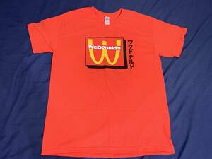 マクドナルド McDonald's Tシャツ L ワクドナルド WcDonald's アメリカ 制服 ユニフォーム 従業員限定品 会社支給品 日本のアニメ 公式