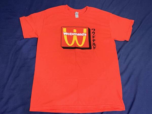マクドナルド McDonald's Tシャツ S ワクドナルド WcDonald's アメリカ 制服 ユニフォーム 従業員限定品 会社支給品 日本のアニメ 公式