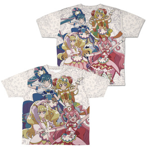 新品 二次元コスパ デリシャスパーティ プリキュア 両面 フルグラフィック Tシャツ Mサイズ プレシャス スパイシー ヤムヤム フィナーレ