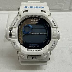 【7007 0417】CASIO G-SHOCK GW-9200PJ RISEMAN ホワイト 腕時計 電波ソーラー 動作未確認 メンズウォッチの画像1