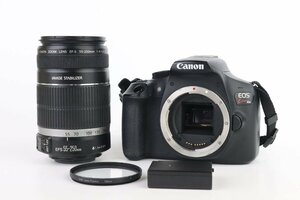 Canon キヤノン EOS Kiss X80 デジタル一眼 + Canon Zoom EF-S 55-250mm F4-5.6 IS　望遠ズームレンズ【現状渡し品】★F