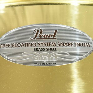 Pearl/パール スネアドラム FREE FLOATING SYSTEM SNARE DRUM Brass Shell 14インチの画像5