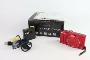 Nikon ニコン COOLPIX クールピクス S8200 ブリリアントレッド コンパクトデジタルカメラ【ジャンク品】★F