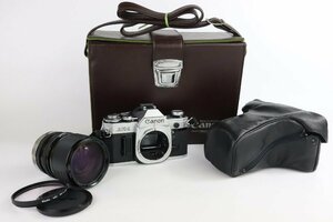 Canon キャノン AE-1 シルバー フィルム一眼レフカメラ + Sigma シグマ Multi-coated 39-80mm F3.5 標準ズームレンズ【難あり品】★F
