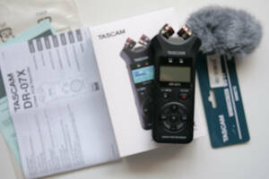 TASCAM stereo audio recorder DR-07X original box accessory | exclusive use window screen jama-WS-11