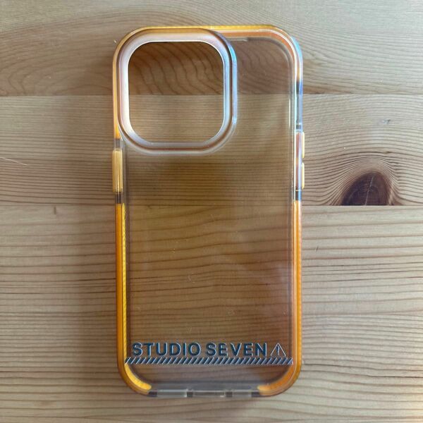 スタジオセブン STUDIO SEVEN モバイルケース Caution Logo Clear Case iPhone14pro
