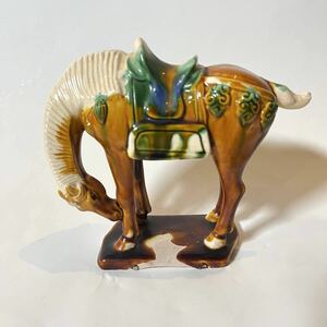  ceramics horse ornament Tang three .. main antique interior old thing animal type 