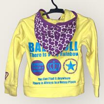 BABYDOLL　ベビードール　パーカー　黄色×紫×星　100　袖口に汚れあり_画像4