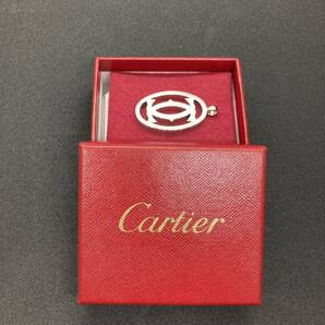 美品 Cartier カルティエ 2C ペンダント トップ シルバー ロゴ核印 箱付 チャーム ネックレスの画像1