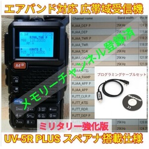 【ミリタリー強化】広帯域受信機 UV-5R PLUS 未使用新品 スペアナ機能 周波数拡張 エアバンドメモリ登録済 日本語簡易取説 (UV-K5上位機)