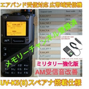 【ミリタリー強化】UV-K5(8) 広帯域受信機 未使用新品 エアバンドメモリ登録済 スペアナ機能 周波数拡張 日本語簡易取説 (UV-K5上位機) dc