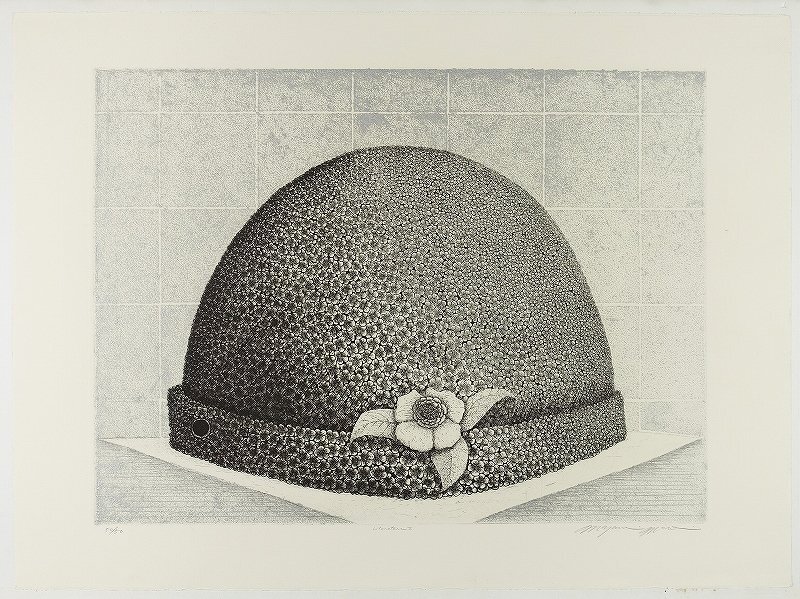 森野真弓銅版画 LiteratueeⅡ ladies hat(夫人帽) 森野真弓, 絵画, 浮世絵, 版画, 歌舞伎絵, 役者絵