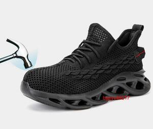  work shoes safety shoes mesh men's lady's man and woman use steel . core toes protection slipping difficult .. pulling out prevention ventilation comfortable stylish light weight sneakers C13