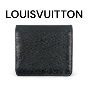 ルイヴィトン タイガ ポルトビエ3 カルトクレディ 二つ折り財布 M30452　Louis Vuitton　ルイビトン　ビトン　黒　折財布　ブラック