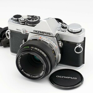 動作美品 OLYMPUS OM-2N シルバー ZUIKO AUTO-MACRO 50mm F3.5 1:3.5 ボディ 標準マクロセットの画像1