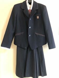 滋賀 私立高校 女子制服（冬服）３点セット（ブレザー、スカート、ネクタイ）