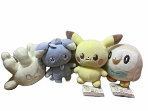 ポケピース　ぬいぐるみ　ピカチュウ　ニャスパー　モクロー　マホミル　ポケモン ポケットモンスター