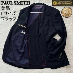 [ давление шт. двойной имя прекрасный товар ] Paul Smith × Loro Piana tailored jacket шерсть стежок серебряный кнопка черный L размер 